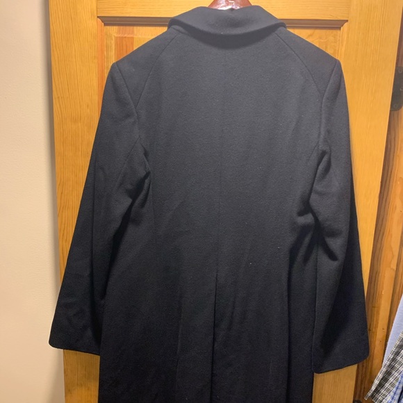 Gabriele Strehle Cashmere Long Black Pea Coat - Picture 3 of 3